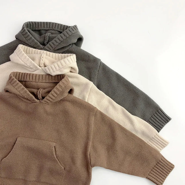 Korean Edition Boys and Girls Clothing Baby Sweater Toddler Knitted Sweater Newborn Knitted Long Sleeve Cotton Baby Pullover