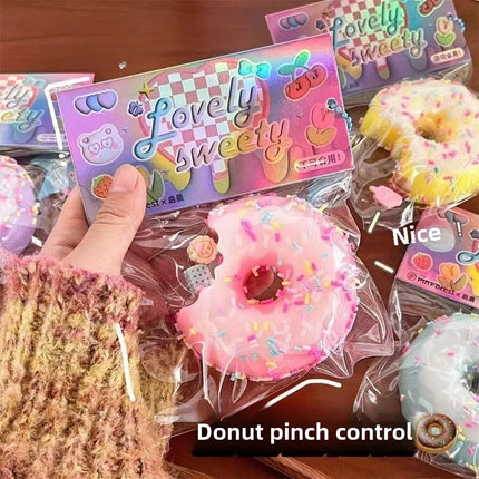 Taba Squishy Cake Doughnut Stress Relief Toy, Extra Large Sensory Fidget Toys for Kids Adults Anxiety Relaxation Squeeze Gift