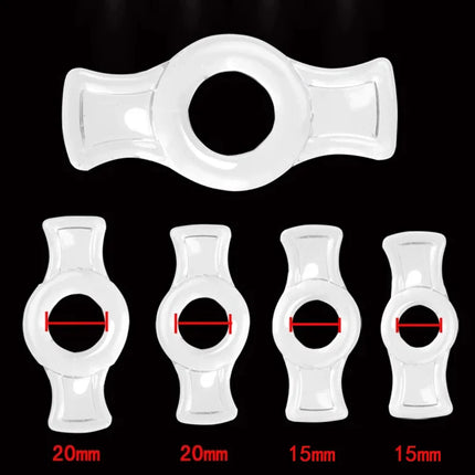 Male 4pcs 1 set Penis lock Cock Ring Bondage Penis Erection Ring For Men Adults TPE penil sleeve for enlargerment pump