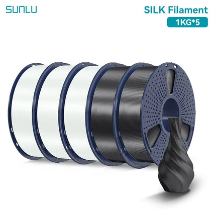 SUNLU 5KG 3D Printer Shiny Silk PLA Filament 1.75mm 1000g 3D Printer Neatly Wound 3D Filament for 3D Printer& 3D Pen