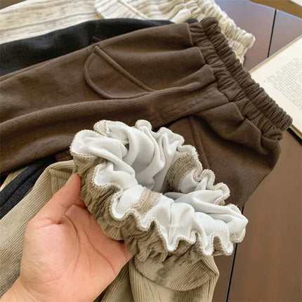 Children Pants Boys Girls Kids Autumn New Versatile Sweatpants Loose Thick Baby Sports Casual Trousers Fashion Toddler Clothing
