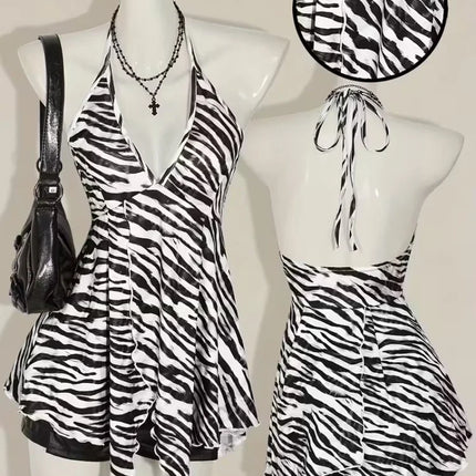 2026 New Women's Sexy Zebra Print Tank Top Slim Fit Casual Street Style Fashion Sleeveless Vest