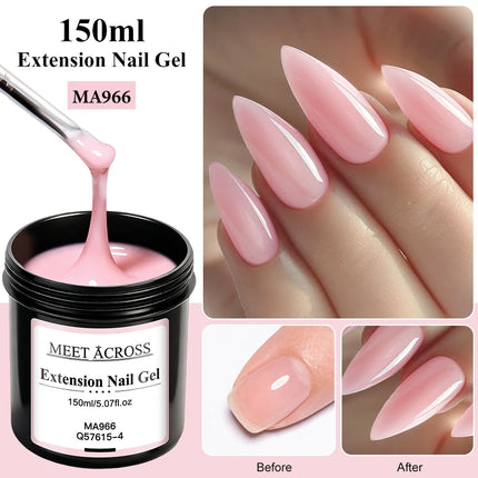 150ml Large Capacity Quick Extension Nail Gel Polish Nude Pink Milky White Builder Nail Art Varnish Manicure DIY Nail Supplies
