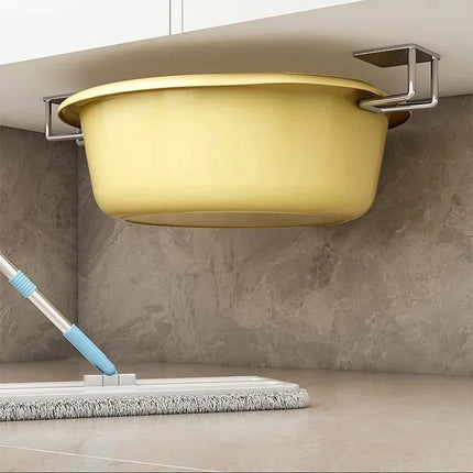 Multifunctional Kitchen Stainless Steel Sink Sponges Holder Self Adhesive Drain Drying Rack Kitchen Wall Hooks Accessories