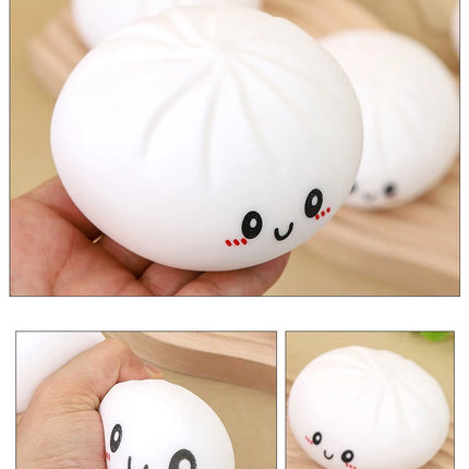 Giant Dumpling Squeeze Toy for Anxiety Relief Soft Steamed Stuffed Bun Simulation Food Fidget Decompression Dough Toy