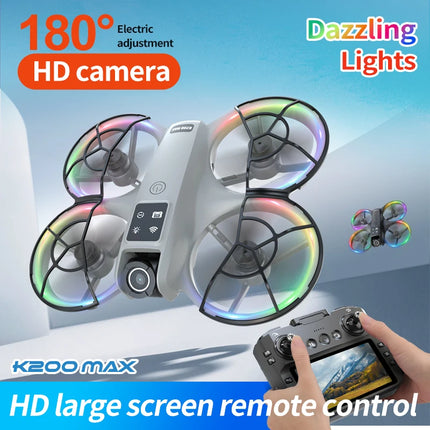 Foldable RC Drone With LCD Screen Remote Brushless Motor Optical Flow Hover 180° Adjustable Lens HDR 50X Zoom WIFI Low Latency Transmission