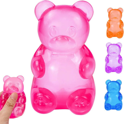 Stress Bear Squishy Ball Gummy Bear Toy Sugar Filled Squishy Toys for Kids Stress Relief Ultra-Soft Decompression Venting Toys