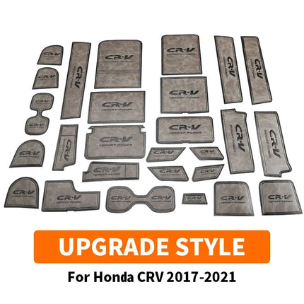 For Honda CR-V CRV 5th 2017-2018 2019-2020 2021 Car Leather Gate Slot Mat Groove Pad Water Coaster Door Slot Mat Storage Anti Slip