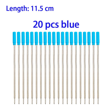 Compatible Ballpoint Pen Refills, Crystal Pen Refills 1.0mm Medium Point Black & Blue, Medium Point Metal Refill