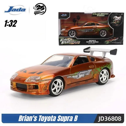Jada Toys 1:32 Fast&Furious Alloy Car,Mitsubishi Lancer TOYATO Super Nissan Skyline GTR Jetta RX-7 Collection Gift Toys for Kids