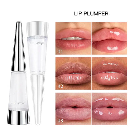 Original Soft Pink Crystal Spicy Shine Lip Plumper High-Shine Lasting Moisturizing Lip Oil Hydrate Smooth Nourish Instant Plump