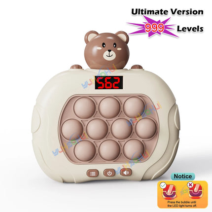 999 Level Electronic Pop Push Quick Push Game Console with LED Display Screen Suitable for Adult and Child Fidget Toy Christmas