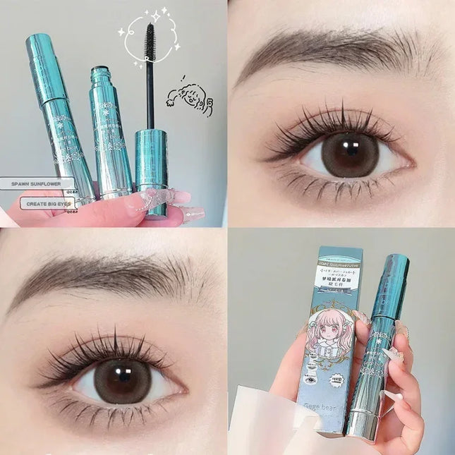 Gege Bear Dream Party Curly Black Sunflower Mascara Cute Design All Day Long-Wearing Lash-Lengthening Thick Volume Eyelashes
