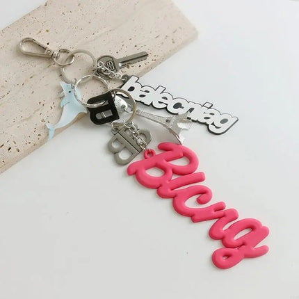 Portable Silicone Letter Bag Charm Keychain Pendant Portable Charm Adds a Touch of Romance Suitable for Any Occasion