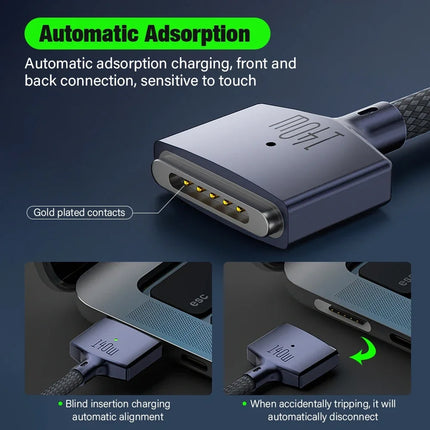PD 140W Type-C To Magsafe 3 Fast Charge Cable for MacBook Pro 2023(M2,14/16‘’),MacBook Air 2022(M2),MacBook Pro 2021(M1,14/16‘’)