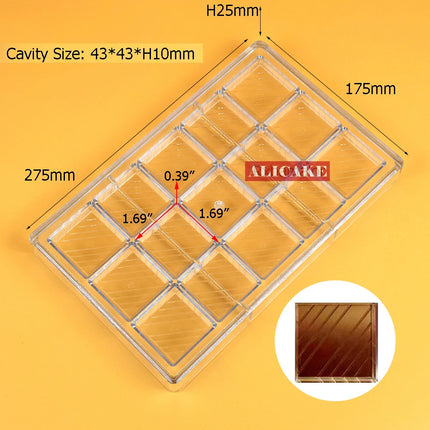 3D Polycarbonate Chocolate Molds Sphere Diamond Chocolate Bombs Bonbons Candy Bar Professional Confectionery Baking Pastry Tools