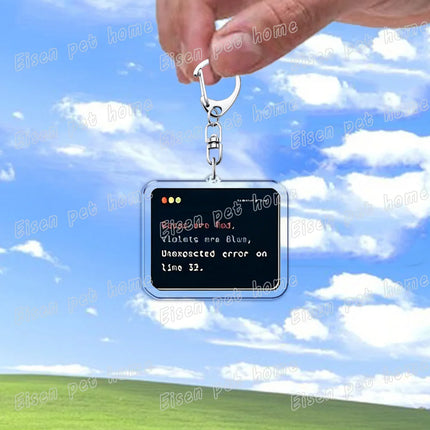 Funny XP 98 Window 10 Computer Keychains for Accessories Bag Charm Programmer Keyrings Jewelry Friends Birthday Gifts
