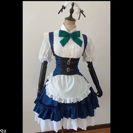 Izayoi Sakuya Cosplay Costume Touhou Project Uniform Outfits Full Set for Women Girls Halloween Carnival Fancy Suits