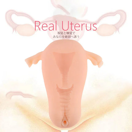 Realistic Women Uterus Vagina Masturbation Device Aircraft Cup Penis Simulation Pocket Pussy Breast Ball Adult Sex Toys for Man