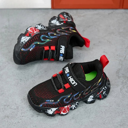2025 Hot Selling Autumn Breathable Mesh Childrens Sports Shoes Rebound Comfortable Running Shoes Campus Versatile Casual Shoes