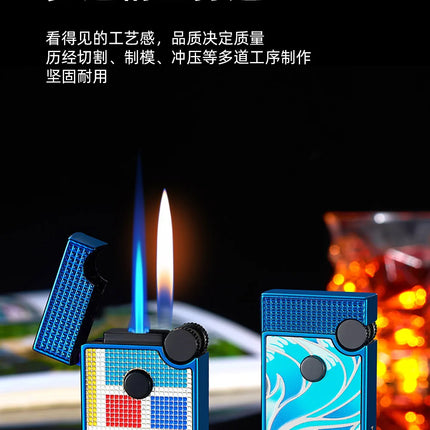 JOBON New Style Direct-jet Visible Transparent Gas Chamber Inflatable Lighter Windproof Men's Metal Cigarette Lighter Gift