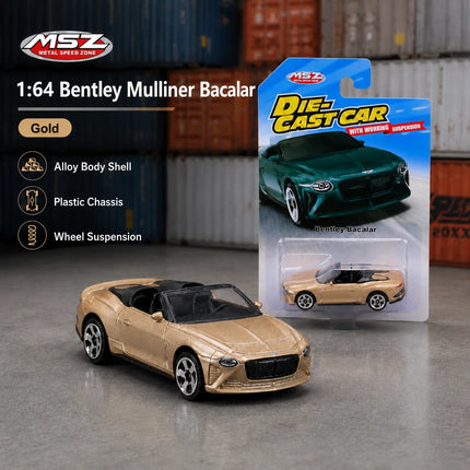 CCA 1:64 Bentley Mulliner Bacalar Miniature Model 1:64 3" Alloy Toy Car Vehicle Free Wheels Diecast Collection Gift Boyfriend