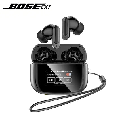 BOSECXT Ultra V11 Smart Touch Multi functional Large Screen TWS Wireless ANC Noise Cancelling Earbuds Enc Heavy Bass Earbuds