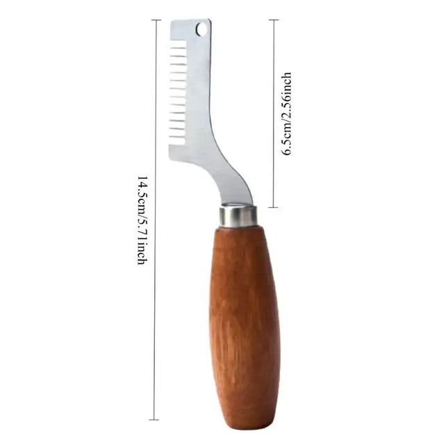 Professional Scallion Slicer Green Onion Cutter With Curved Design Stainless Steel Blades Wooden Handle Kitchen Cooking Tools