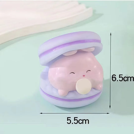 Cute Animal Frog Spitting Bubble Burger Stress Relief Pinch Children's Toys Office Funny Vent Toys Desktop Decorative Ornaments