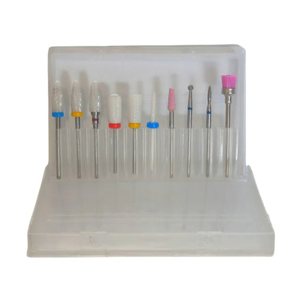 13PC Nail Polish Head Milling Cutter Set, Used for Nail Beauty Deburring Gel Dead Skin, Automatic Polishing Machine Accessories