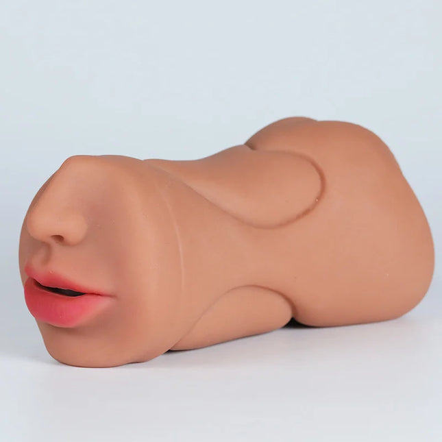 3 IN 1 Oral Blowjob Masturbator – Realistic Pussy Vagina Deep Throat, TPE Male Adult Sex Toy for Men