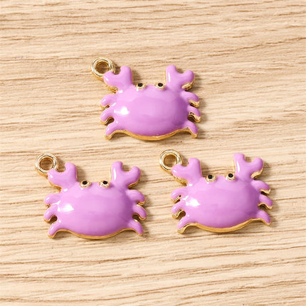 10pcs Cute Mix Marine Life Charms Enamel Starfish Lobster Crab Charms Pendants for Jewelry Making Necklaces Earrings DIY Gifts