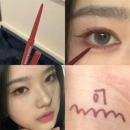 12 Colors Eyeliner Pencil Smooth Wine Red Soft High Pigment Eye Liner Pen Waterproof Matte Aegyosal Lying Silkworm Eyes Makeup