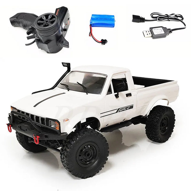 WPL C24-1 RC Rock Crawler RC Truck 4WD 1/16 Remote Control Pickup Crawler Off Road 2.4G Full Scale RC Car Kid Boy Adult Toy Gift