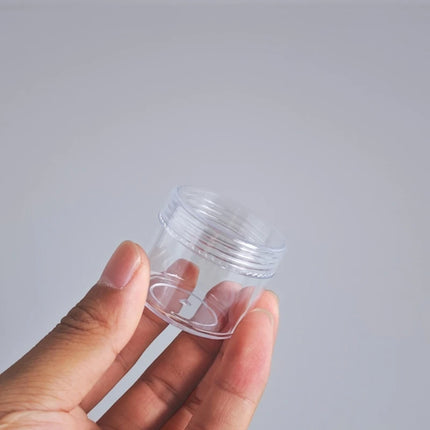 50pcs 5g 10g 15g 20g Mini Empty Clear Cosmetic Jars Refillable Travel Size for Eyeshadow Lip Gloss Cream Lotion Makeup Storage