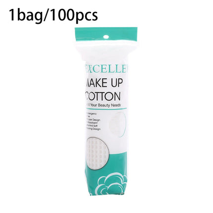 Round 100pcs/300pcs Cosmetic Cotton Pads Triple Sandwich Water-saving Wet Disposable Skin Care Pouch Makeup Remover Cotton Pads