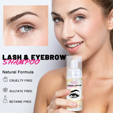50ml Gentle Eyelash Cleansing Mousse - Rich Foam - Eyelash Care Shampoo - Non-irritating, Safe, False Eyelash Glue Remover