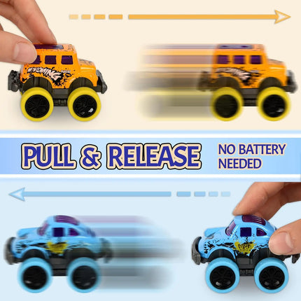 8-32Pack Mini Monster Jam Trucks Mini Pull Back Cars for Kids Die-cast Monster Truck Toy Party Favors