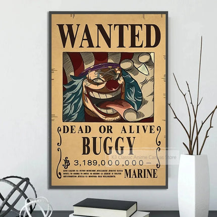 One Piece Canvas Poster Bounty Order Luffy Wallpapr Ace Figures Nami Home Decoration Painting Anime Zoro Wall Art Sanji