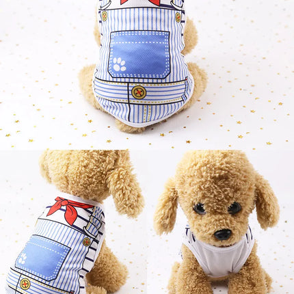 Dog Cat Puppy Kitten Pet Cartoon Spring Summer Autumn Cotton Clothes Clothing Vests Coats Jackets Shirt Dresses Costume