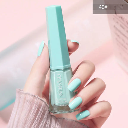 10Ml Solid Color Nail Polish Free Baking Long Lasting Waterproof Quick-Drying Non-Toxic Tasteless 40 Colors Sequins Nail Polish