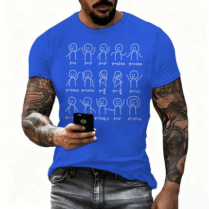Fun Algebra Print 2026 T-shirts Luminous Style Math Lover Gifts Streetwear Fun Algebra Women Men Short Sleeve T-shirts
