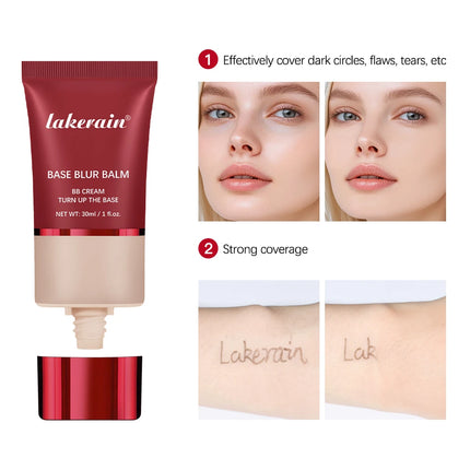 Foundation and Puff  Makeup Base Waterproof Long Lasting Control Oil Matte Bronze Facial Liquid Foundation Cosmetics Makeup