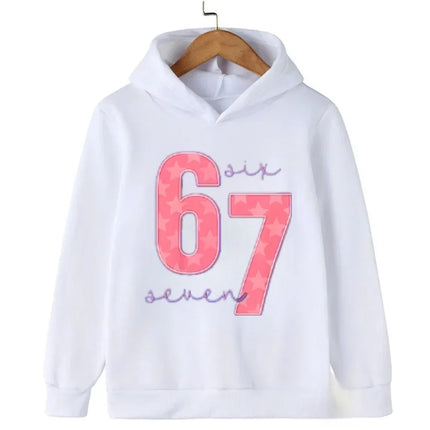 Autumn 67 Locked in Warm Children's Hoodie Viral Slang Kids Casual Boy Girl Pullover Fashion Funny Comfortable Fleece Sweatshirt