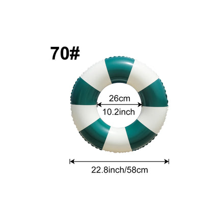 1PC Dark Green Vintage Pool Floats Summer inflatable Swim Ring, Beach and Pool Swim Aid, Beach Toys for Pool Party