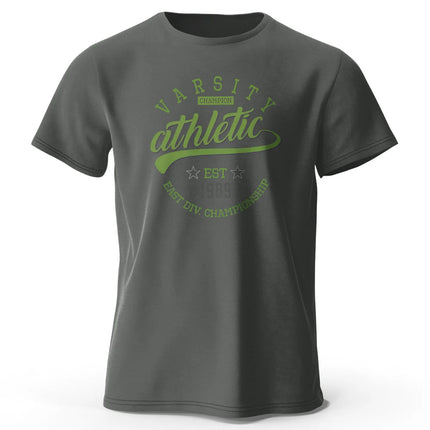Men's Graphic Varsity T-Shirt 100% Cotton Short Sleeve Tops for Men and Women Vintage Tees