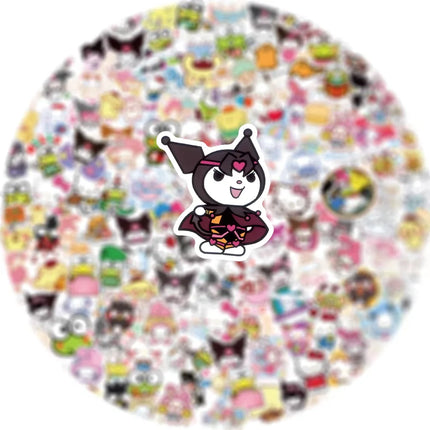 50/100/200pcs Kawaii My Melody Kuromi Hello Kitty Stickers for Kids Girl DIY Stationery Diary Cute Cartoon Sanrio Sticker Decals