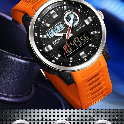 SANDA Fashion Brand Sport Electronics Watches for Men Outdoors Analog Digital Man Watch Luminous Waterproof Backlight Wristwatch