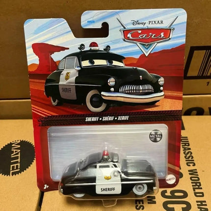 New Disney Pixar Cars Rusteze Lightning Mcqueen Metal Sheriff Scale Die-Cast Character Vehicles Boy Collectible Cars Toy Gifts