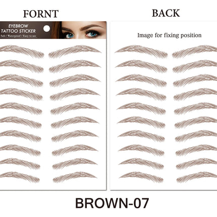 6D Hair-like Eyebrow Sticker Water-based Brow Tattoo Stickers Long Lasting Waterproof Nutural Enhancers False Eyebrows Cosmetics